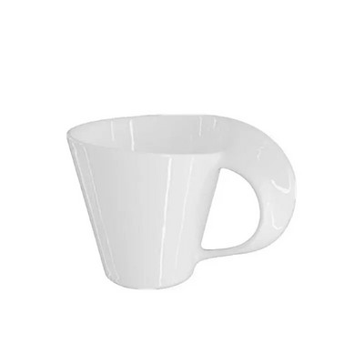 Бяла порцеланова чаша за кафе Творчески вълнообразни чаши за следобеден чай Чаши за мляко Керамична чаша за еспресо Декорация на дома Нова