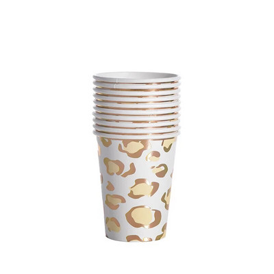 Životinje iz džungle Zlatni leopard print Jednokratni pribor za jelo Papirnati tanjuri Šalica Safari Dekoracije za rođendane Svadbena zabava Baby Shower