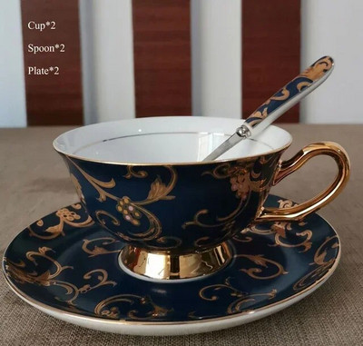 Kiniškas dažytas kaulas Kinijos kavos puodelio lėkštės rinkinys emaliuotas popietės arbatos puodelis su lėkštės šaukštu prabangus keramikinis puodelis vakarėliui