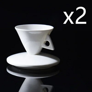 70 ml balto kūgio kavos puodelio ir lėkštutės rinkinys Biuro kavos reikmenų rinkinys Keraminis ESPRESSO stiklinis kapučino puodelis Bone China Demitasse arbatos puodelis
