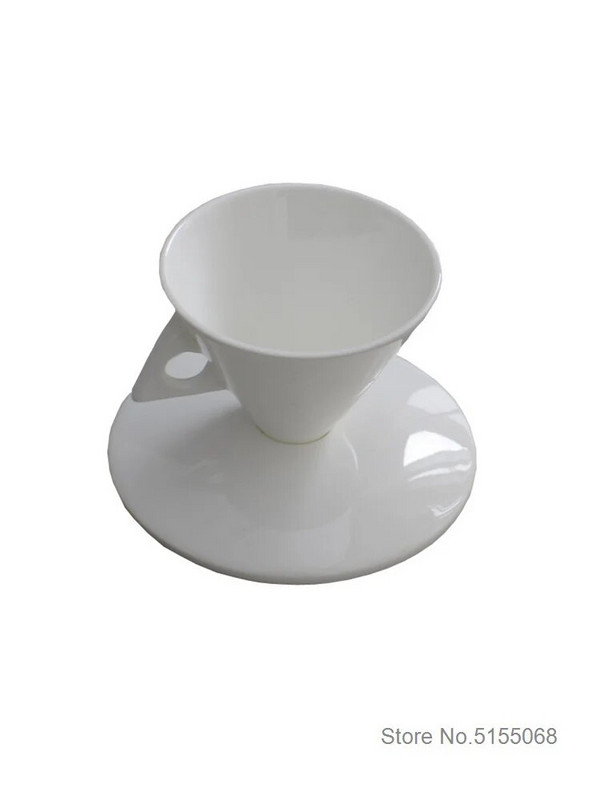 70 ml balto kūgio kavos puodelio ir lėkštutės rinkinys Biuro kavos reikmenų rinkinys Keraminis ESPRESSO stiklinis kapučino puodelis Bone China Demitasse arbatos puodelis