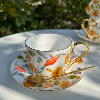 Nordic Hummingbird Ceramic Coffee Cash Dish European Exquisite Bone Pose Porcelain Dish Dish Απογευματινό σετ τσαγιού Σετ φλιτζάνι τσαγιού Επιτραπέζια σκεύη
