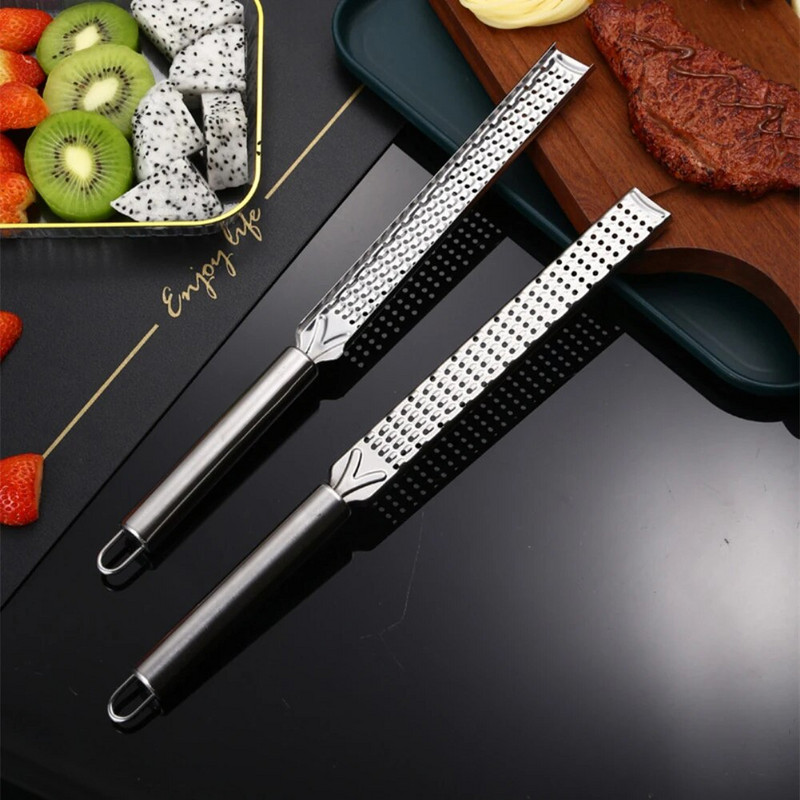 Rozsdamentes acél Lemon Zester sajtreszelő multifunkciós ételreszelő nyéllel Gyümölcs-zöldség aprító Konyhai eszközök