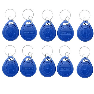 10 vnt 125 khz 175 khz 250 khz 300 khz 375 khz 500 khz ID perrašomas rašomasis RFID raktų pultelis Rakto žetono žyma prieigos valdymo kortelė