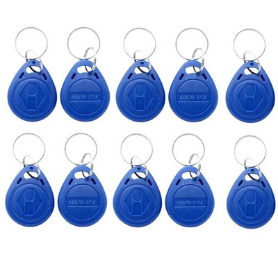 10 vnt 125 khz 175 khz 250 khz 300 khz 375 khz 500 khz ID perrašomas rašomasis RFID raktų pultelis Rakto žetono žyma prieigos valdymo kortelė