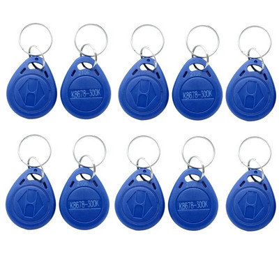 10 vnt 125 khz 175 khz 250 khz 300 khz 375 khz 500 khz ID perrašomas rašomasis RFID raktų pultelis Rakto žetono žyma prieigos valdymo kortelė