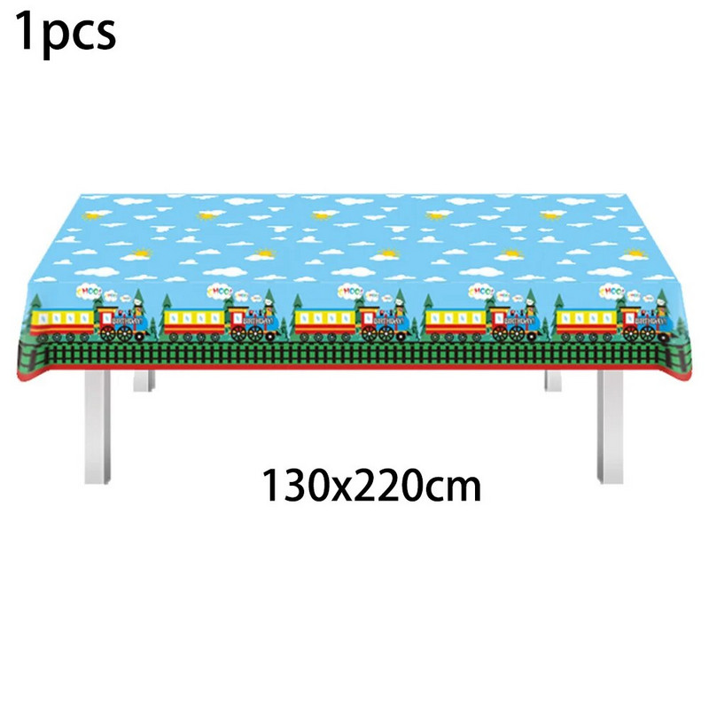 Tematski prijevoz vlakom Set posuđa Potrepštine za rođendanske zabave Balon Dekoracija torte Banner Baby Shower Kid Boy Darovi