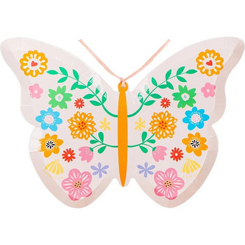 Хартиени чинии във формата на пеперуда Чаши Комплекти салфетки с леки декоративни за еднократна употреба Парти за рожден ден и сватбено парти S01100