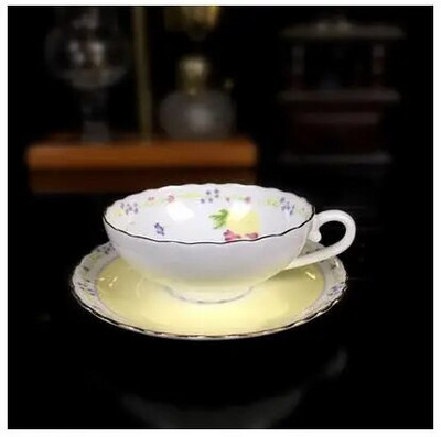 Arany délutáni teáscsésze csészealj készlet Kávéscsésze teáskanna készlet Teatálca koszorúslány ajándék