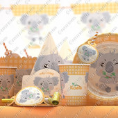 Koala Baby Birthday Party Decorations Koala Baby Shower Forest Animal Happy Birthday Poklon Prekrivač torte Koala Baloni Posuđe