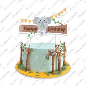 Koala Baby Birthday Party Decoration Koala Baby Shower Forest Animal Честит рожден ден Подарък Торта за торта Коала Балони Сервиз