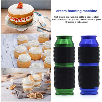 1db Hordozható tejszínhabos kekszet adagoló mini gumi markolat biztonságos gázpalack adagoló tejszínhabos konyhai desszert eszközök