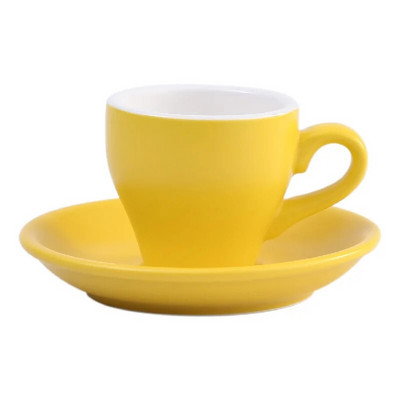 Серия бонбони от костен Китай Чаша за кафе и чинийка от 80 мл Кафе Чаша за дегустация на еспресо Капучино Американо Сладко момиче Следобедна чаша за чай