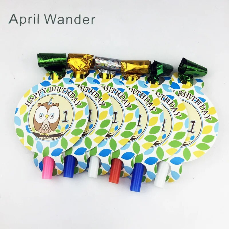 Prekrasna sova Tanjuri za zabavu Slamke Šalica Zastavica Puhanje zmaj sova Jednokratno posuđe za djecu Potrepštine za sretan rođendan
