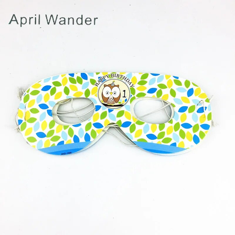 Prekrasna sova Tanjuri za zabavu Slamke Šalica Zastavica Puhanje zmaj sova Jednokratno posuđe za djecu Potrepštine za sretan rođendan