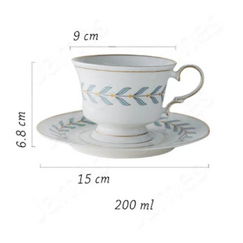 Чаши за чай в европейски стил Комплект чаши за кафе Реколта Керамична чаша за кафе Чаша за чай Дизайн със златен ръб Чаша за кафе Следобеден чай Чаши за вода