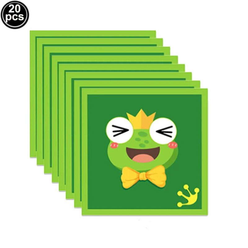 Pribor za rođendansku proslavu u obliku žabe Jednokratno posuđe Tanjuri sa žabom Salvete Šalice Balon od lateks folije Pribor za rođendansku proslavu na temu žabe