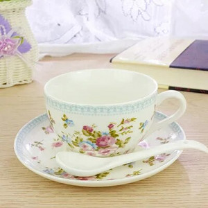 Puodeliai ir lėkštės Keramikinė kava Pusryčiai Pienas Arbatos Puodelių Rinkinys Su Šaukštu ir Disku Virtuvės Gėrimų Indai Vestuvių Dovanos 200ml