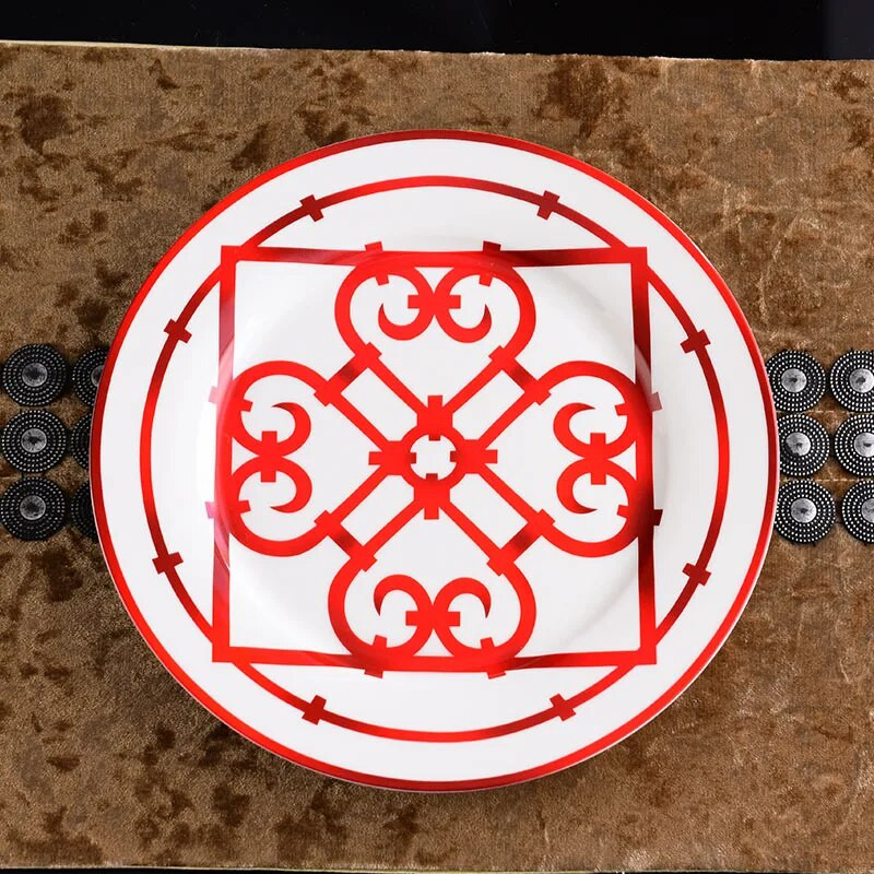 Visokokvalitetno kinesko porcelansko posuđe, kineska crvena šalica za kavu, keramička posuda za šalicu za crni čaj, životinjski stolni pribor, darovi za vjenčanje i useljenje