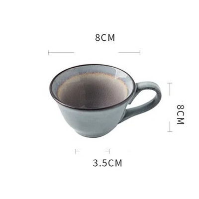 ANTOWALL Mala šalica za kavu Ice Crack Glaze HighTea šalica Keramičko posuđe Šalica za piće (bez tanjurića)