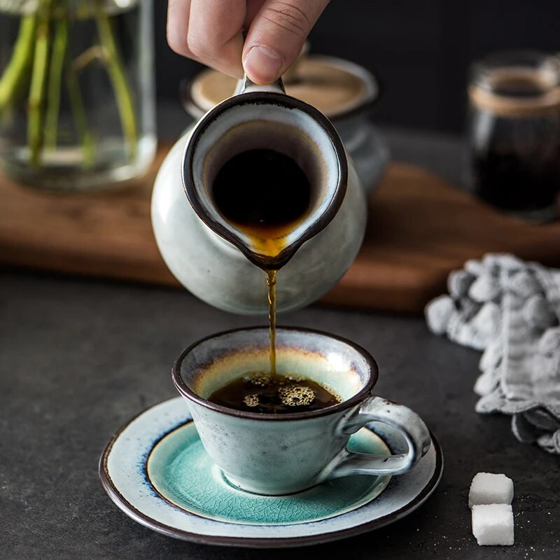 ANTOWALL Mala šalica za kavu Ice Crack Glaze HighTea šalica Keramičko posuđe Šalica za piće (bez tanjurića)