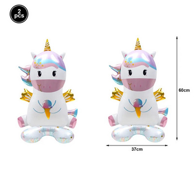 Rainbow Unicorn Party Сервизи Хартиена чаша за еднократна употреба Растения Покривка за маса Nakpins Момичета Еднорог Декорации за рожден ден Консумативи