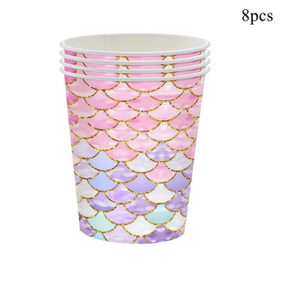 1 set sirena vaga jednokratno posuđe papirnati pokrivač za tortu za sirenu sretan rođendan ukras dječje sirene darovi nabava