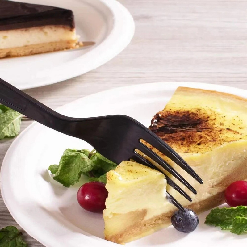 30db/készlet Műanyag evőeszköz Kanalak Villák Kés Evőeszközök Többször használható műanyag étkészlet Fekete Fehér Piros Lila Sárga Arany Rózsaszín Zöld