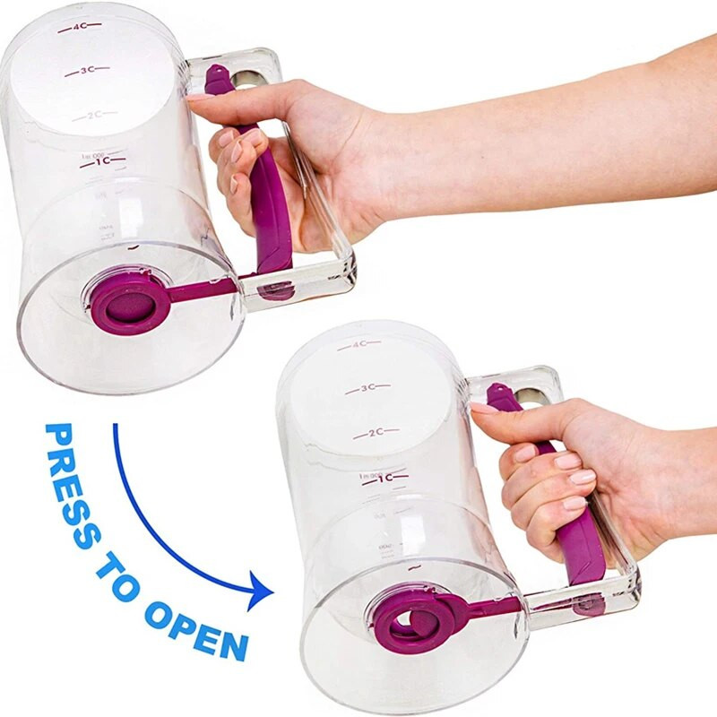 Nauji 900 ml tešlos dozatoriai Miltų pastos dozatorius, skirtas blynams sausainiams, pyragaičiams, pyragams, bandeliams, grietinėlės tešlos dozatorius