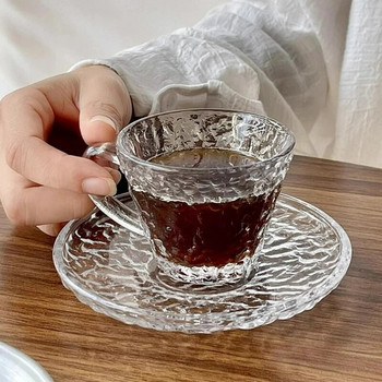 Творчески комплект чаши за кафе с дръжка ледников модел Чаша за кафе лате Обикновено мляко Чаши за следобеден чай Съдове за пиене Аксесоари за дома