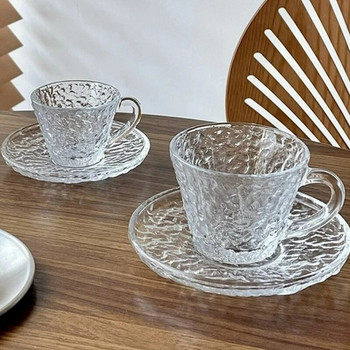 Творчески комплект чаши за кафе с дръжка ледников модел Чаша за кафе лате Обикновено мляко Чаши за следобеден чай Съдове за пиене Аксесоари за дома