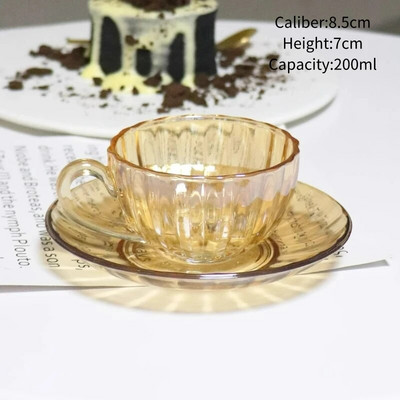 Šalice za kavu u nordijskom stilu Kreativne prugaste čaše Set šalica i tanjurića Ručno kuhana šalica za kavu Pribor za kavu Posuđe Alati