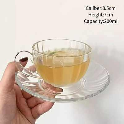 Šalice za kavu u nordijskom stilu Kreativne prugaste čaše Set šalica i tanjurića Ručno kuhana šalica za kavu Pribor za kavu Posuđe Alati