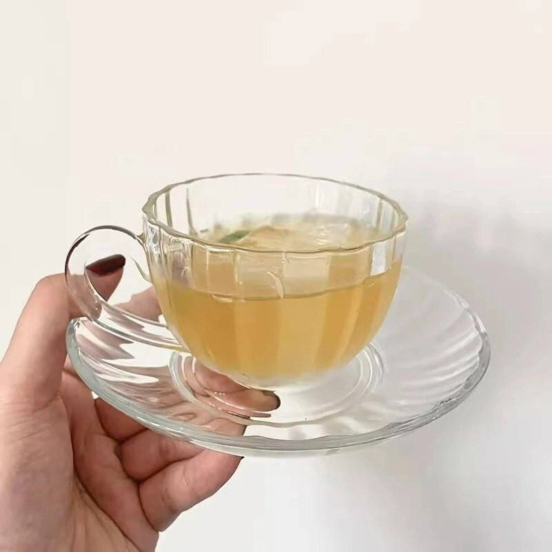 Šalice za kavu u nordijskom stilu Kreativne prugaste čaše Set šalica i tanjurića Ručno kuhana šalica za kavu Pribor za kavu Posuđe Alati