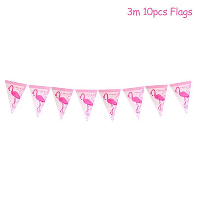 Flamingo Hawaii Luau Party Decoration Balon Bunting Banner Hawaiian Summer Tropical Party Supplies Wedding Birthday Party Deco