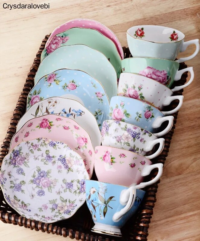 Europos Albert Bone China kavos rinkinys Keraminis porcelianinis indas Popietės arbatos Pieno puodelis Organizatorius Virtuvės priedai