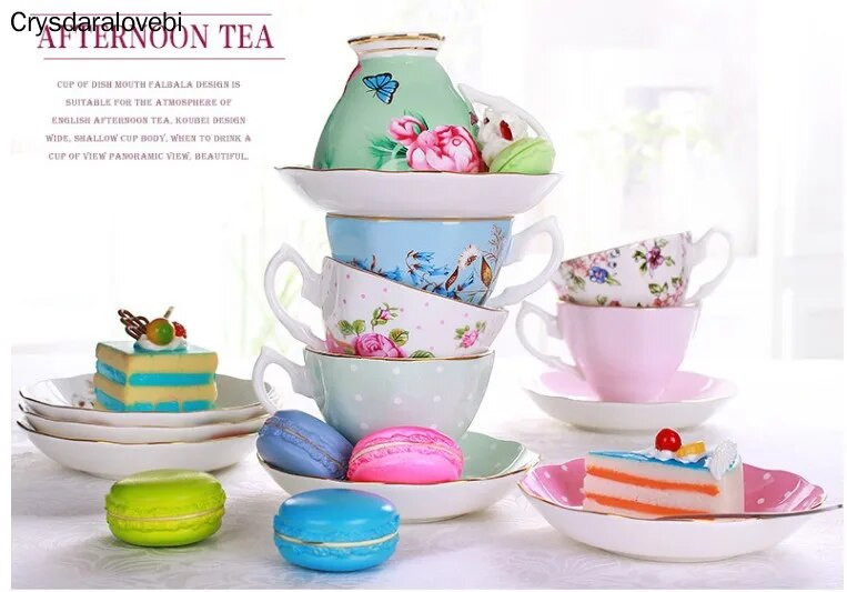 Europos Albert Bone China kavos rinkinys Keraminis porcelianinis indas Popietės arbatos Pieno puodelis Organizatorius Virtuvės priedai