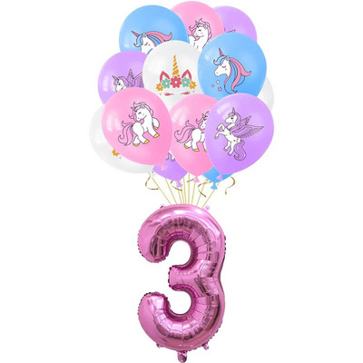 Slatki jednorog Tema rođendanskih ukrasa za zabavu Jednokratno posuđe Papirnate salvete Šalice Tanjuri Stolnjaci Slama