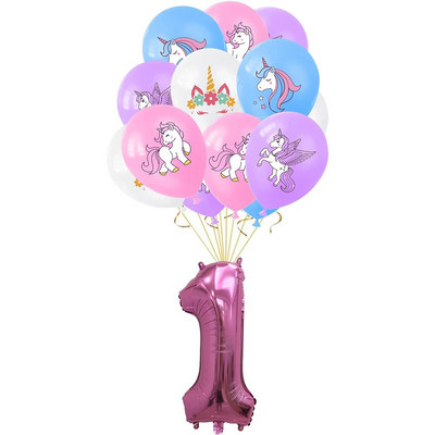 Slatki jednorog Tema rođendanskih ukrasa za zabavu Jednokratno posuđe Papirnate salvete Šalice Tanjuri Stolnjaci Slama