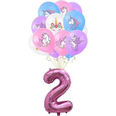 Slatki jednorog Tema rođendanskih ukrasa za zabavu Jednokratno posuđe Papirnate salvete Šalice Tanjuri Stolnjaci Slama