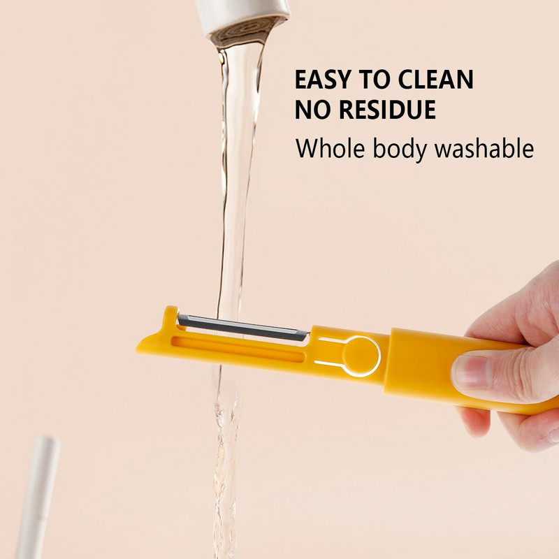 2-ühes puu-köögiviljade puhastuspintsel Köögi multifunktsionaalne puu-köögiviljahari koos koorijaga Köögiviljade pesuharja purustamise tööriist