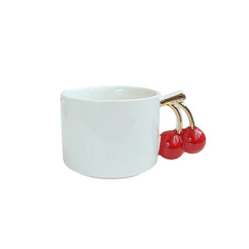 3D ζωγραφισμένο στο χέρι Cherry Ceramic Cup υψηλής εμφάνισης Creative κούπα Home Premium Light Luxury Water Cup δώρο