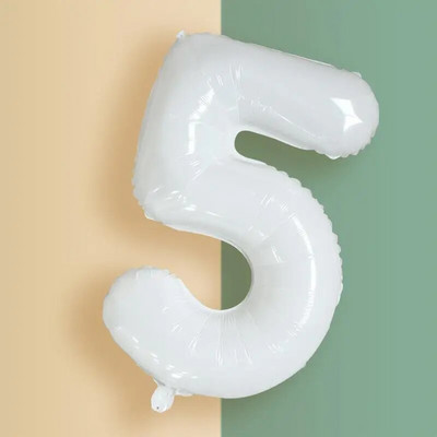 32/40 colių kreminės spalvos numerio balionai 1–9 dideli skaitmeninės folijos helio rutuliukai mergaitėms, suaugusiems, gimtadienio šventės dekoravimo vestuvėms