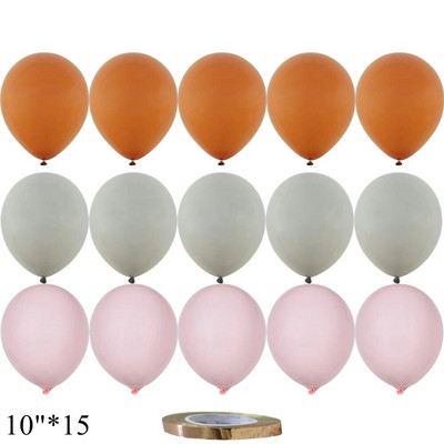 15/20 tk 10-tollised õhupallid Vintage Retro Khaki karamelli õhupallikomplekt pulma-aastapäevaks sünnipäevapeo kaunistamiseks isetegemise tarvikud