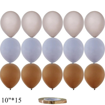 15/20 tk 10-tollised õhupallid Vintage Retro Khaki karamelli õhupallikomplekt pulma-aastapäevaks sünnipäevapeo kaunistamiseks isetegemise tarvikud