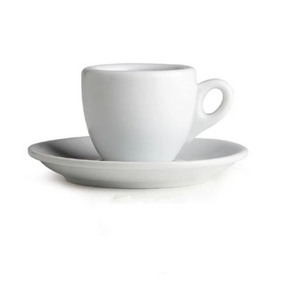 Професионално ниво на състезание Esp Espresso SHOT Стъкло 9 mm Дебела керамика Кафе Чаша за еспресо Чаша за кафе Комплекти чинии