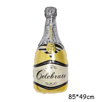 Naujųjų metų stiliaus dideli folijos balionai Viskis Alus Šampanas Suaugusiųjų vestuvių gimtadienis Vestuvių balionų papuošimai Nuotraukų rekvizitai