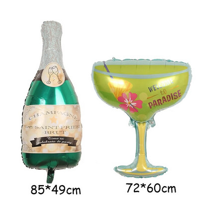 Naujųjų metų stiliaus dideli folijos balionai Viskis Alus Šampanas Suaugusiųjų vestuvių gimtadienis Vestuvių balionų papuošimai Nuotraukų rekvizitai
