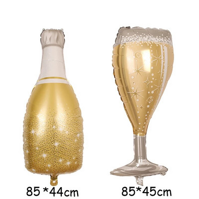 Naujųjų metų stiliaus dideli folijos balionai Viskis Alus Šampanas Suaugusiųjų vestuvių gimtadienis Vestuvių balionų papuošimai Nuotraukų rekvizitai