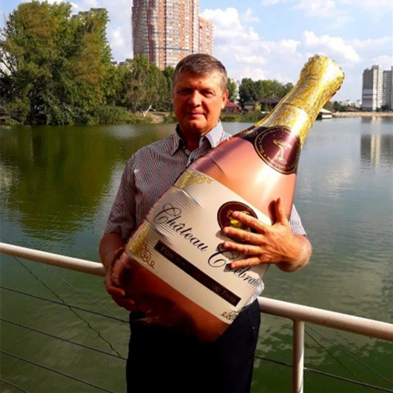 Naujųjų metų stiliaus dideli folijos balionai Viskis Alus Šampanas Suaugusiųjų vestuvių gimtadienis Vestuvių balionų papuošimai Nuotraukų rekvizitai